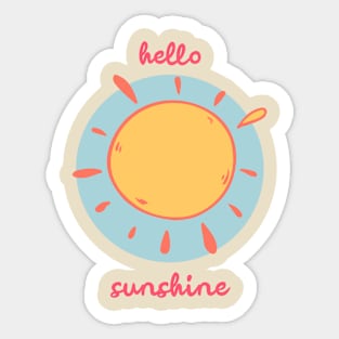 Hello Sunshine T-Shirts Sticker